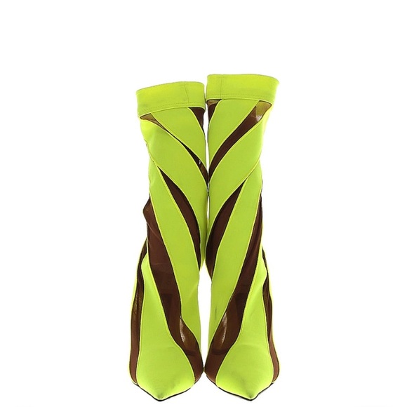 Jimmy Choo Neon Green Heeled Boots - Picture 2 of 12